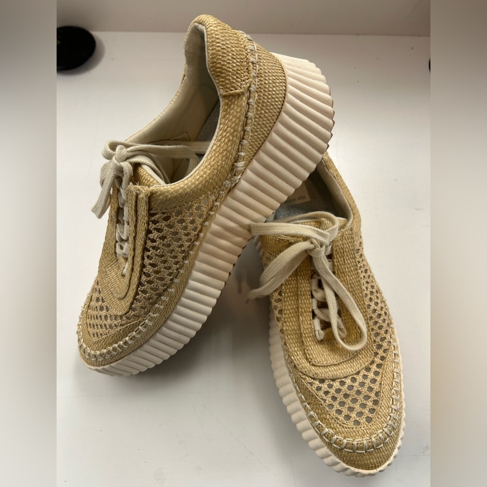 Dolce Vita Gold Woven Sneakers - Picture 3 of 9